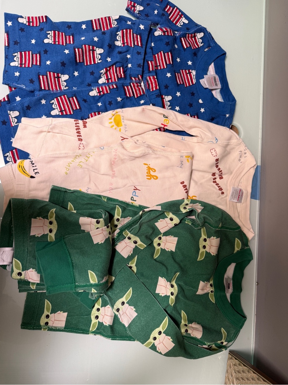 Hanna Andersson Kids' Green Baby Yoda Pajama Top